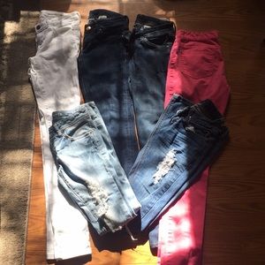 Bundle of low rise skinny jean mix of sizes